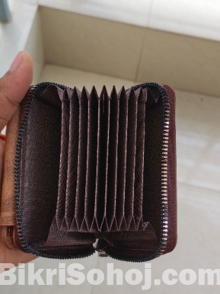 Premium PU Leather Accordion Card Holder Wallet